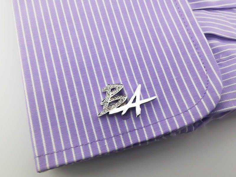 Manschettenknöpfe Aus Sterlingsilber Personalisiertes Buchstabe-Groomsmen-Geschenk von PersonalCufflinks