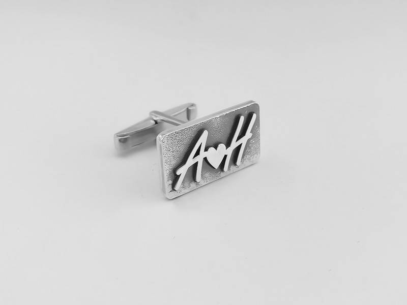 Manschettenknöpfe Mit Initialen Aus Sterlingsilber - Für Hochzeit Oder Bräutigam von PersonalCufflinks