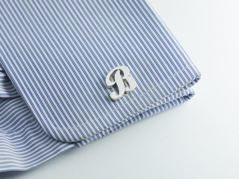 Personalisierte Initial Manschettenknöpfe Sterling Silber Groomsmen Geschenk von PersonalCufflinks