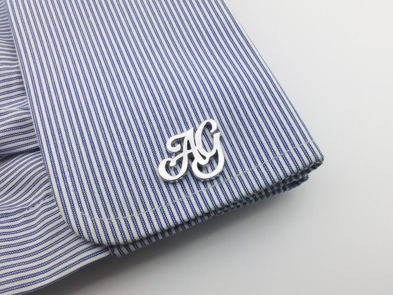 Personalisierte Manschettenknöpfe Aus 925Er Silber Vater, Bräutigam, Trauzeugen Geschenk von PersonalCufflinks
