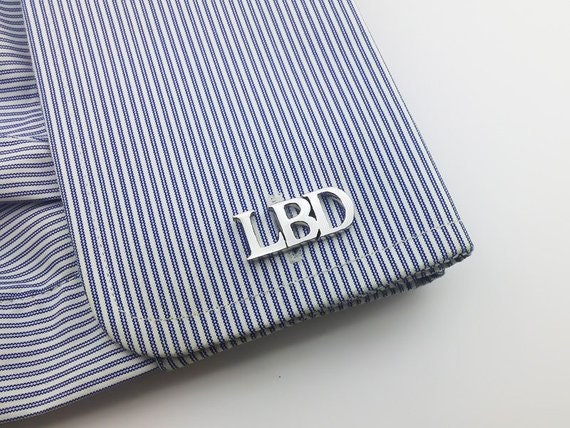 Personalisierte Manschettenknöpfe Aus Sterlingsilber Mit Initialen - Ein Handgefertigtes Hochzeitsgeschenk von PersonalCufflinks
