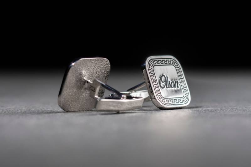 Personalisierte Manschettenknöpfe Aus Sterlingsilber Benutzerdefinierte Initialen, Geschenk Für Trauzeugen von PersonalCufflinks