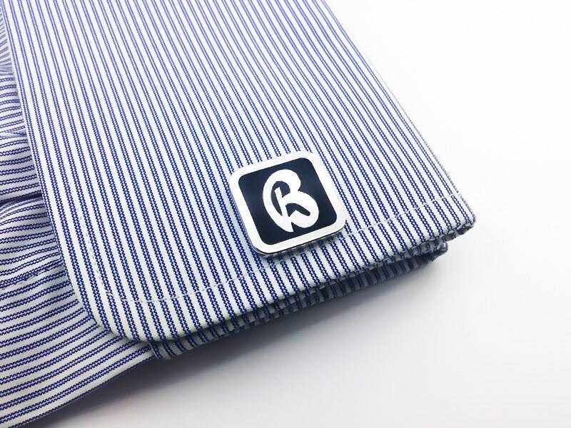 Personalisierte Sterling Silber Erste Manschettenknöpfe - Handgemachte Bräutigam Groomsmen Geschenk von PersonalCufflinks