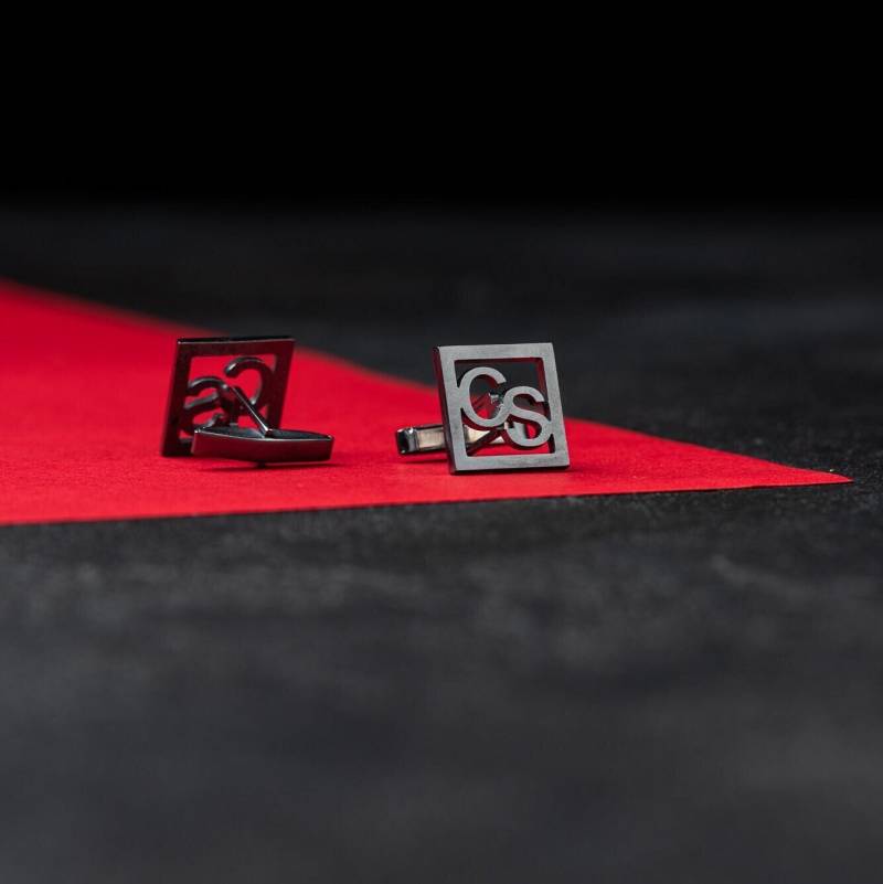 Benutzerdefinierte Manschettenknöpfe Aus Sterlingsilber Mit Buchstaben Personalisiertes Trauzeuge Geschenk von PersonalCufflinks