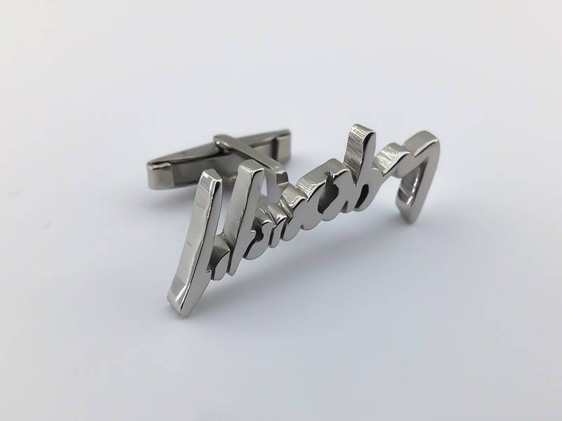 Personalisierte Sterling Silber Name Manschettenknöpfe - Handgemachte Benutzerdefinierte Initial Schmuck von PersonalCufflinks