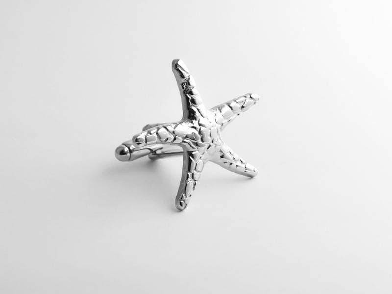 sterling Silber Seestern Manschettenknöpfe Personalisiertes Trauzeuge Geschenk von PersonalCufflinks