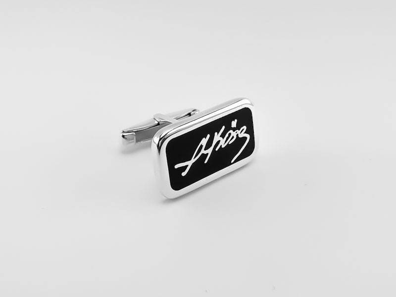 Signatur Personalisierte Manschettenknöpfe - Initialen Bräutigam Geschenk Vater von PersonalCufflinks