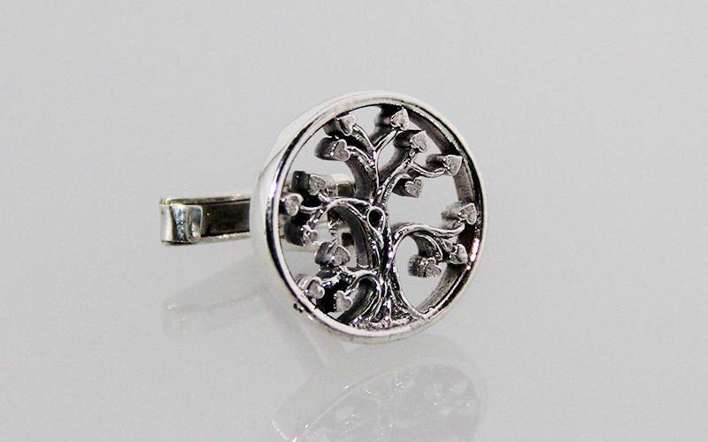 sterling Silber Baum Des Lebens Manschettenknöpfe - Personalisierte Bräutigam Groomsmen Geschenk von PersonalCufflinks