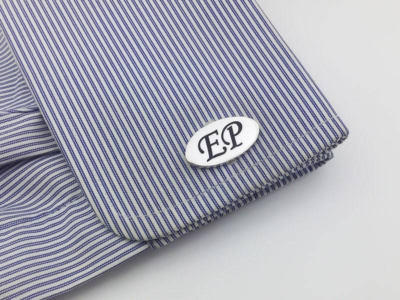 sterling Silber Initial Manschettenknöpfe Personalisierte Buchstaben Manschettenknöpfe, Groomsmen Geschenk von PersonalCufflinks