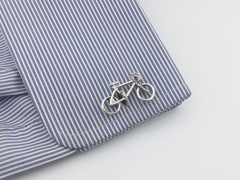 sterling Silber Manschettenknöpfe Fahrrad Radler Geschenk von PersonalCufflinks