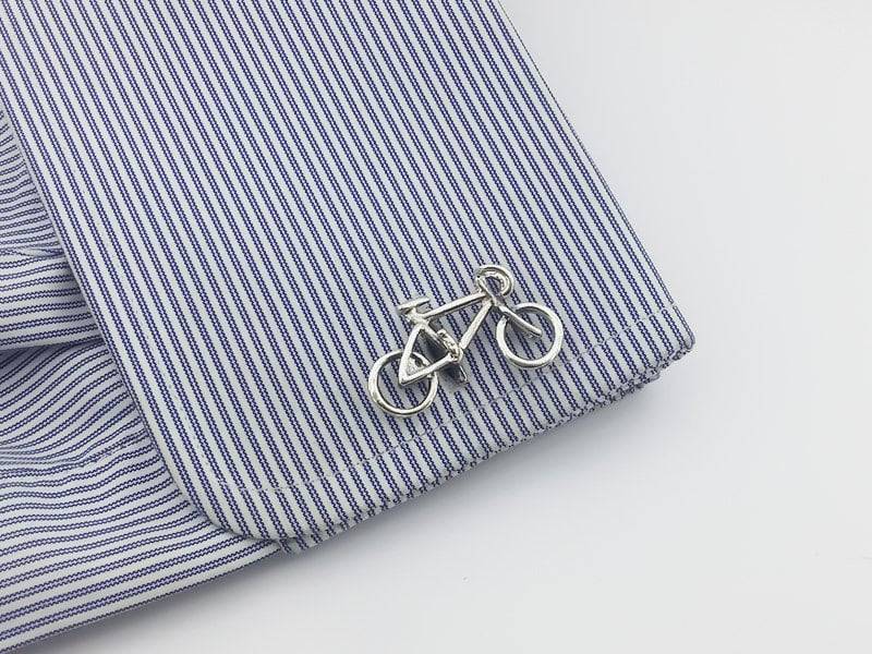 sterling Silber Manschettenknöpfe Fahrrad Radler Geschenk von PersonalCufflinks