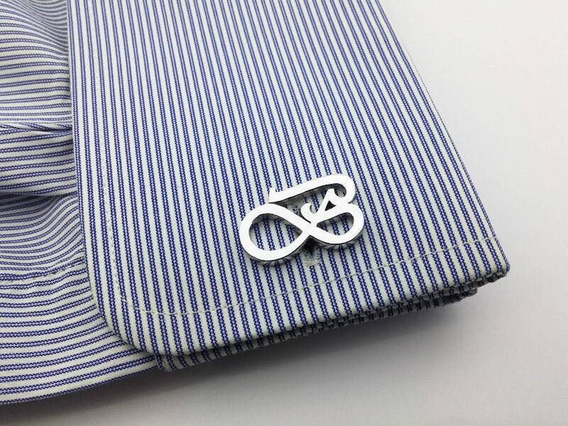 sterling Silber Manschettenknöpfe Personalisiertes Geschenk Für Den Bräutigam von PersonalCufflinks