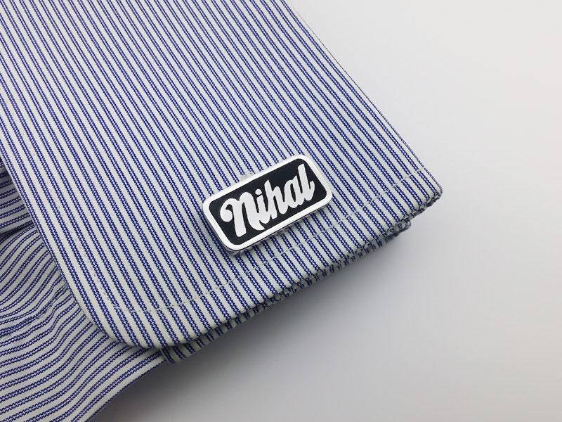 sterling Silber Manschettenknöpfe Personalisiertes Geschenk Für Den Bräutigam von PersonalCufflinks