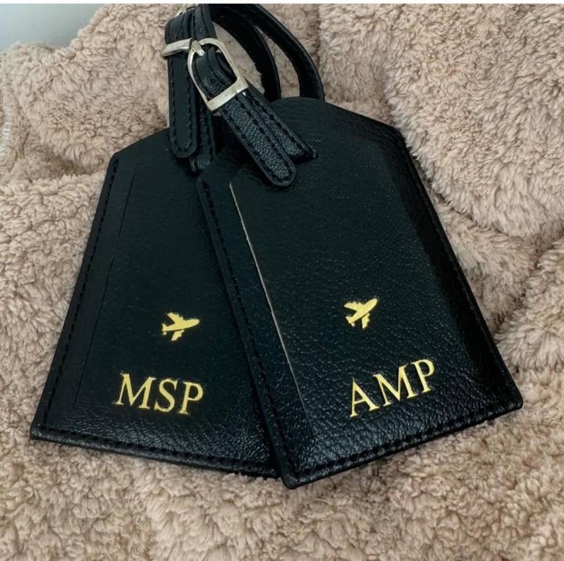 Personalisierter Gepäckanhänger Aus Pu-Leder Monogramm Reisezubehör von PersonalisebyLisa