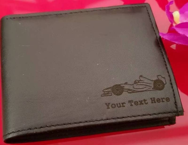 Formula Racing Auto Portemonnaie. Graviert Mit Deinem Eigenen Text. Geschenkbox Vorhanden von PersonalisedByJames