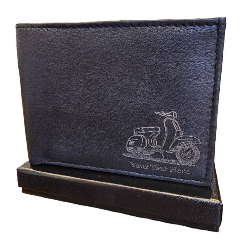 Personalisierte Roller Leder Geldbörse. Graviert Mit Ihrem Eigenen Text. Geschenkbox Erhältlich von PersonalisedByJames
