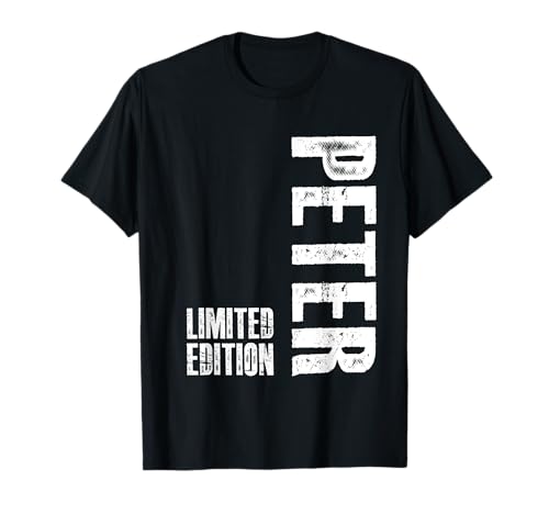 Personalisiert Lustiges Geschenk Für Peter - Herren T-Shirt - Schwarz - S - EU 34/36 - Peter Geburtstag Geschenk - Personalisiert und Novel - Unisex-Erwachsene, Unisex-Kinder - Männer von Personalisiert Lustiges Geschenk Für Peter
