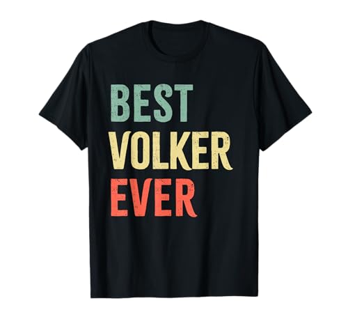Personalisiert Volker Lustiges T-Shirt, Herren, Männer, Jungen, Kinder, Kurzärmelig, Klassisch, Schwarz, S, EU 36 von Personalisiert Volker Lustiges