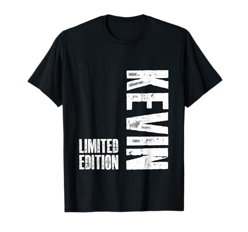 Personalisiertes Kevin Geschenk Vornamen T-Shirt, Herren, Unisex, Schwarz, S, Klassisch, Crew-Ausschnitt, Abgerundete Manschette, Einfarbig, Pull-On, 1 Count, Geschenke für Kevin, Männer, Erwachsene von Personalisiertes Kevin Geschenk Vornamen