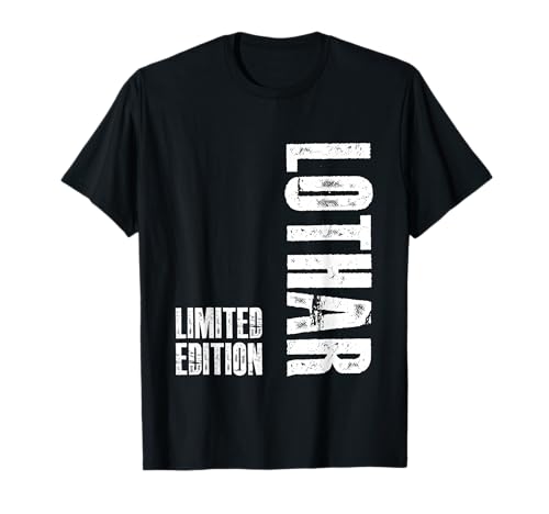 Personalisiertes Lothar Geschenk Vornamen T-Shirt, Herren, Unisex, Schwarz, S, Klassisch, U-Ausschnitt, Limited Edition von Personalisiertes Lothar Geschenk Vornamen