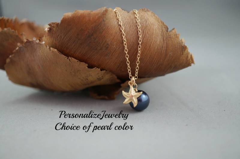 Gold Seestern Halskette | 14K Filled Perlenschmuck Brautjungfer Hochzeit Geschenke Handgemachte Zarte Für Jeden Tag von PersonalizeJewelry