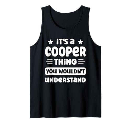 Herren Cooper-Sache, die du Nicht verstehen würdest Lustiger Cooper-Name Tank Top von Personalized First Name Novelty Apparel