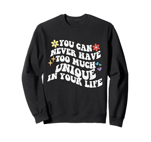 Retro-Groovy, Einzigartiges kann man in seinem Leben nie genug haben Sweatshirt von Personalized First Name outfit For Women