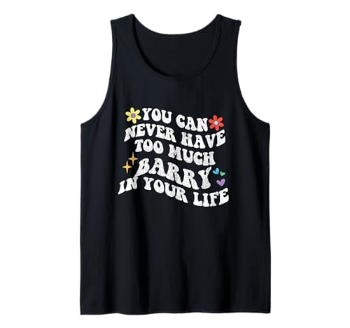 Retro Groovy Barry kann man nie genug in seinem Leben haben Tank Top von Personalized First Name outfit For Women