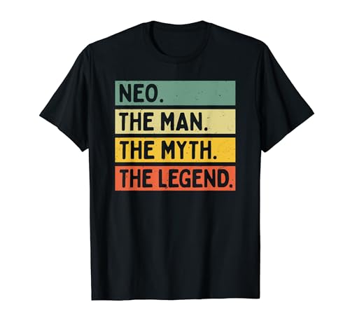 Neo The Man The Myth The Legend Lustiges Personalisiertes Zitat T-Shirt von Personalized Gift Ideas Neo