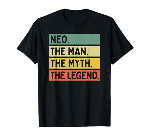 Neo The Man The Myth The Legend Lustiges Personalisiertes Zitat T-Shirt Neo The Man The Myth The Legend Lustiges Personalisiertes Zitat T-Shirt von Personalized Gift Ideas Neo