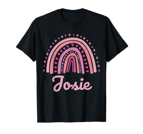 Josie Name Personalisierte Lustige Frauen Rosa Regenbogen Josie T-Shirt von Personalized Name Mothers Day outfit For Women