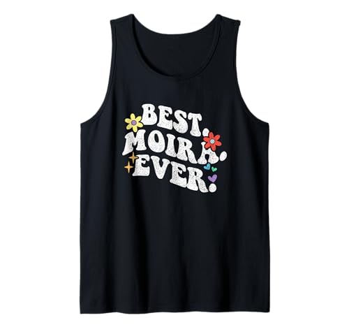 Retro Groovy Best Moira Ever Vorname Muttertag Mädchen Tank Top von Personalized Name Mothers Day outfit For Women