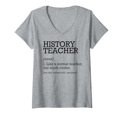 Damen Geschichtslehrer Job Definition personalisiert lustig T-Shirt mit V-Ausschnitt Damen Geschichtslehrer Job Definition personalisiert lustig T-Shirt mit V-Ausschnitt von Personalized Tees For History Teacher Job