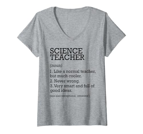 Damen Science Teacher Job Definition Personalisiert Lustig T-Shirt mit V-Ausschnitt Damen Science Teacher Job Definition Personalisiert Lustig T-Shirt mit V-Ausschnitt von Personalized Tees For Science Teacher Job