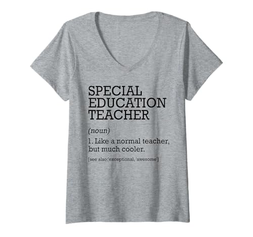 Damen Special Education Teacher Job Definition Personalisiert Lustig T-Shirt mit V-Ausschnitt Damen Special Education Teacher Job Definition Personalisiert Lustig T-Shirt mit V-Ausschnitt von Personalized Tees For Special Education Teacher
