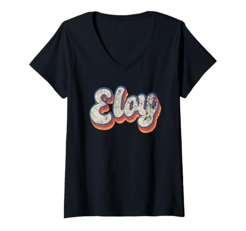 Damen Eloy Personalisiertes Namensshirt mit individuellem Schriftzug 70er Jahre T-Shirt mit V-Ausschnitt Damen Eloy Personalisiertes Namensshirt mit individuellem Schriftzug 70er Jahre T-Shirt mit V-Ausschnitt von Personalized & Custom Apparel for Eloy