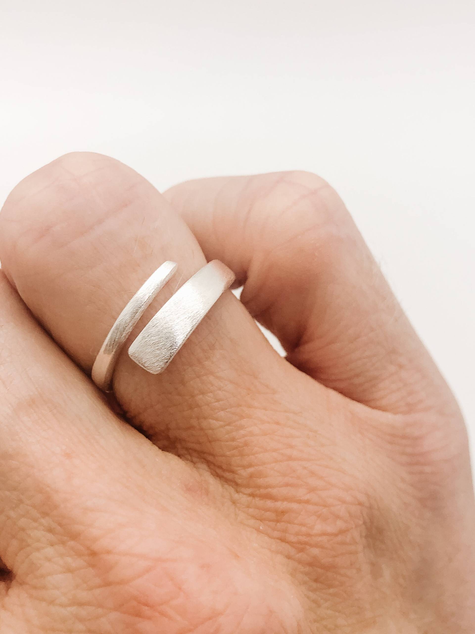 sterling Silber Wickelring, Elegante Einfache Wickelring, Ring, Minimalist Ring Verstellbar, Valentinstag Geschenk, Bester Freund Geschenk Für Sie von PersonalizedByLD