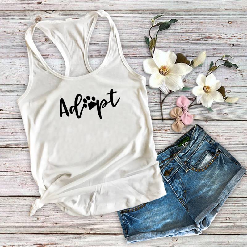 Adopt Dog Mom Damen Tank Top von Personalizeitpaws