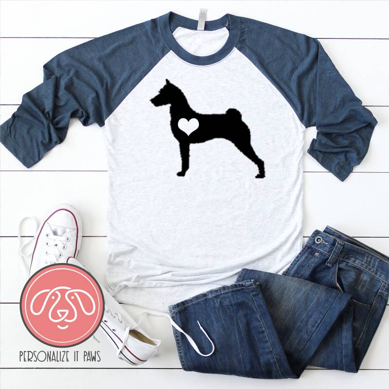 Basenji Raglan Basenji Raglan von Personalizeitpaws