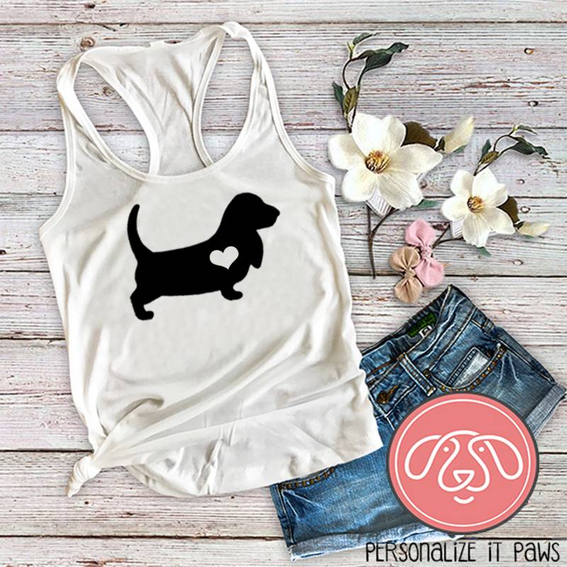 Basset Hund Mama Damen Tank Top von Personalizeitpaws