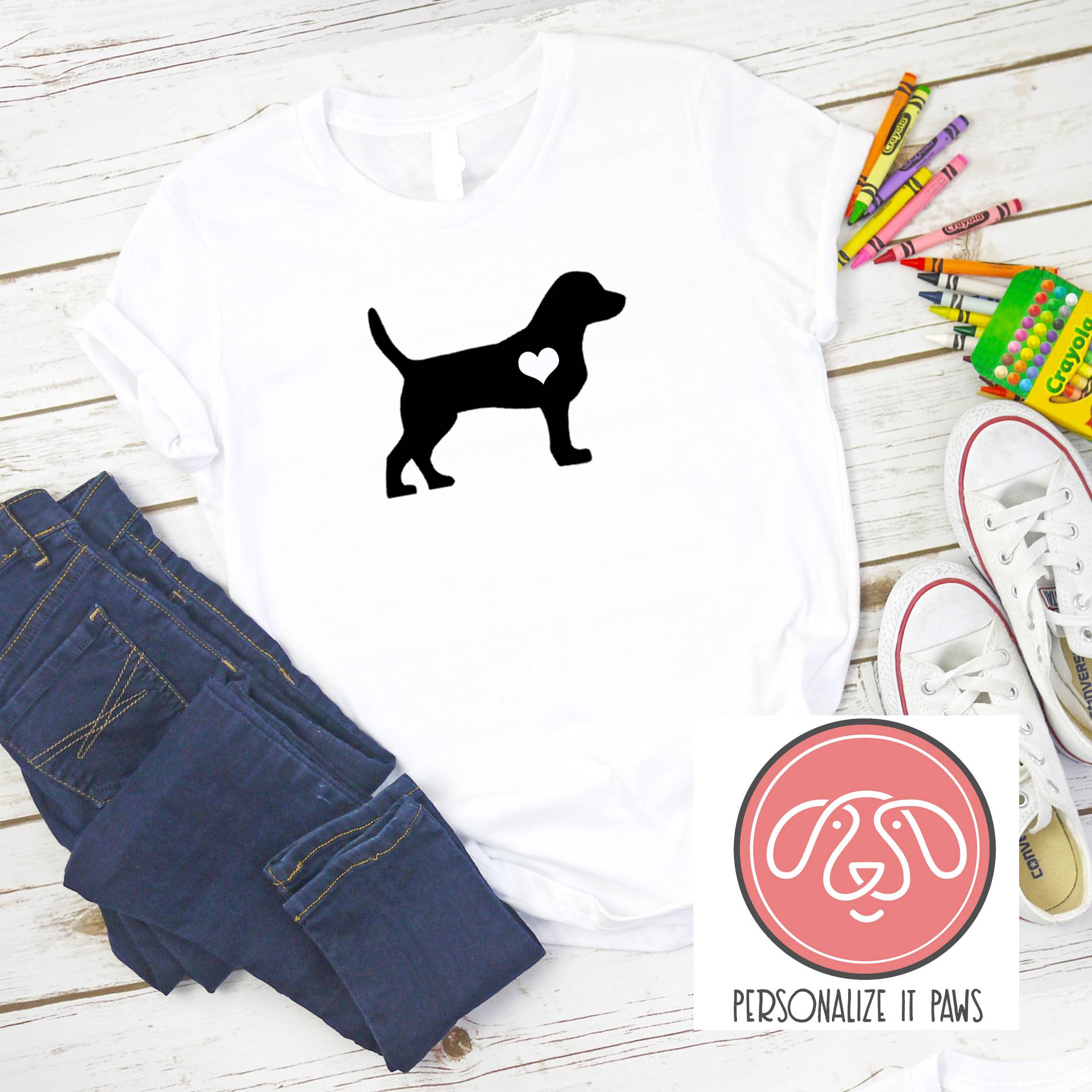 Beagle Jugend T-Shirt von Personalizeitpaws