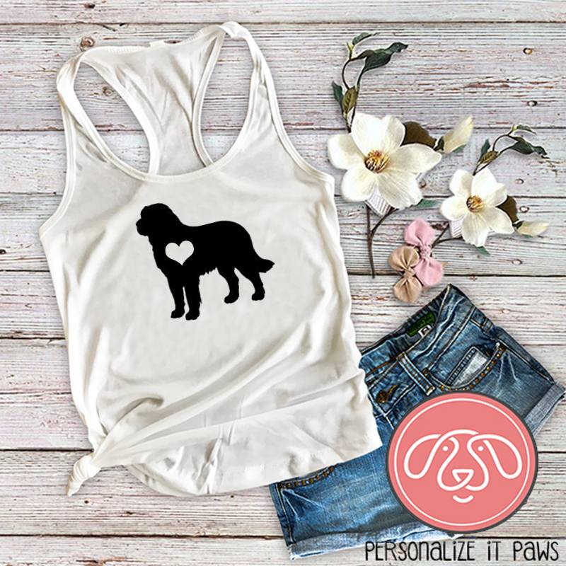 Bernhardiner Hund Mama Damen Tank Top von Personalizeitpaws