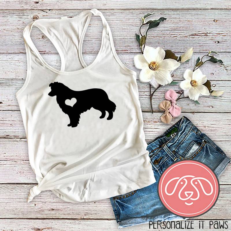 Border Collie Dog Mom Damen Tank Top von Personalizeitpaws