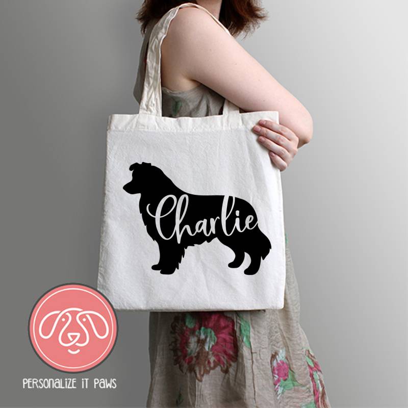 Border Collie Einkaufstasche Border Collie Einkaufstasche von Personalizeitpaws
