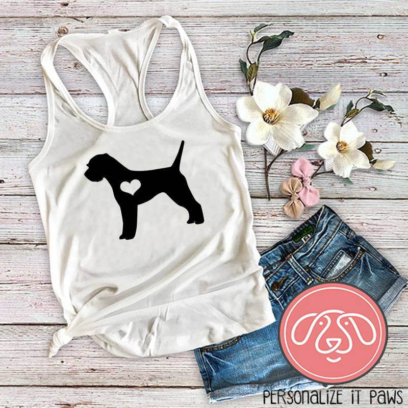 Border Terrier Hund Mama Damen Tank Top von Personalizeitpaws