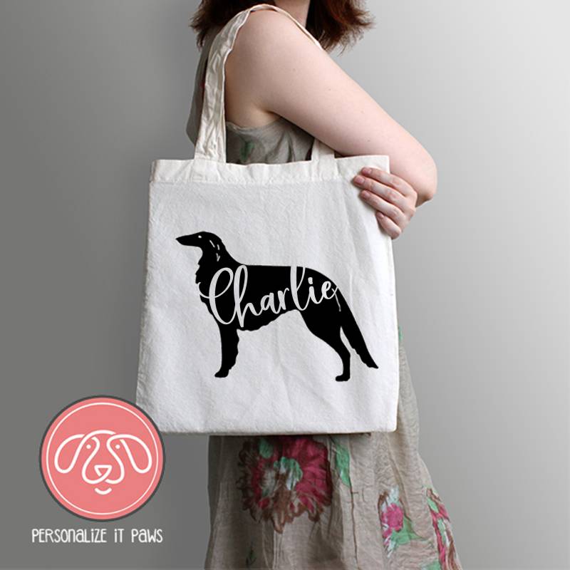 Borzoi Einkaufstasche von Personalizeitpaws