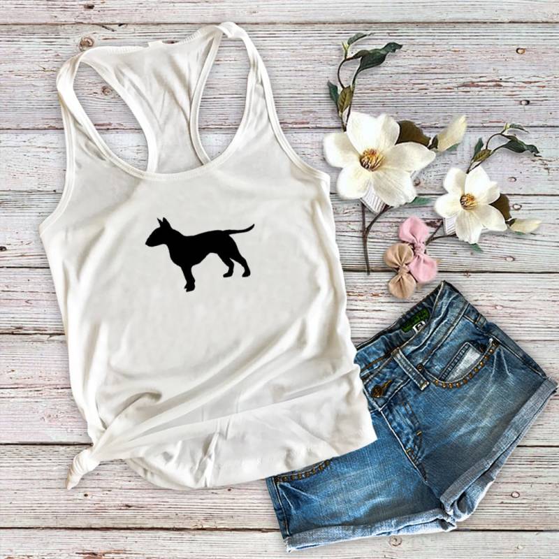 Bull Terrier Hund Mama Damen Tank Top von Personalizeitpaws