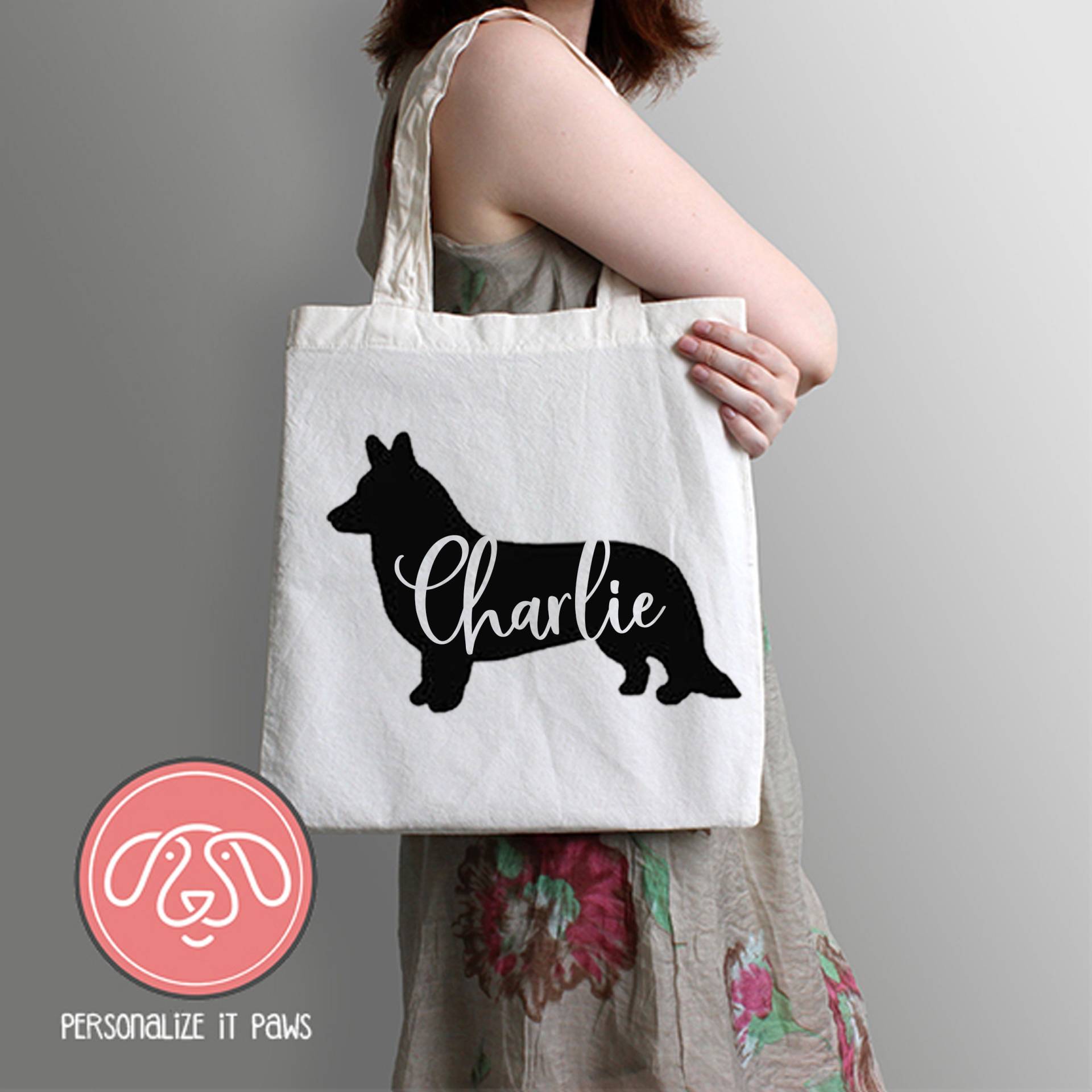 Cardigan Corgis Einkaufstasche von Personalizeitpaws