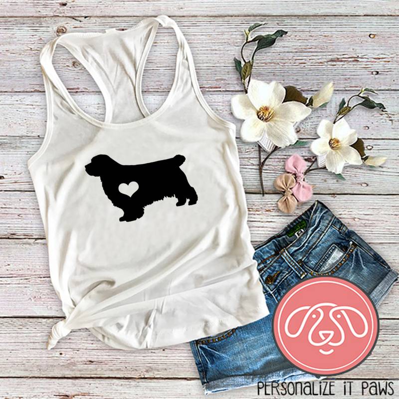 Clumber Spaniel Hund Mama Damen Tank Top von Personalizeitpaws
