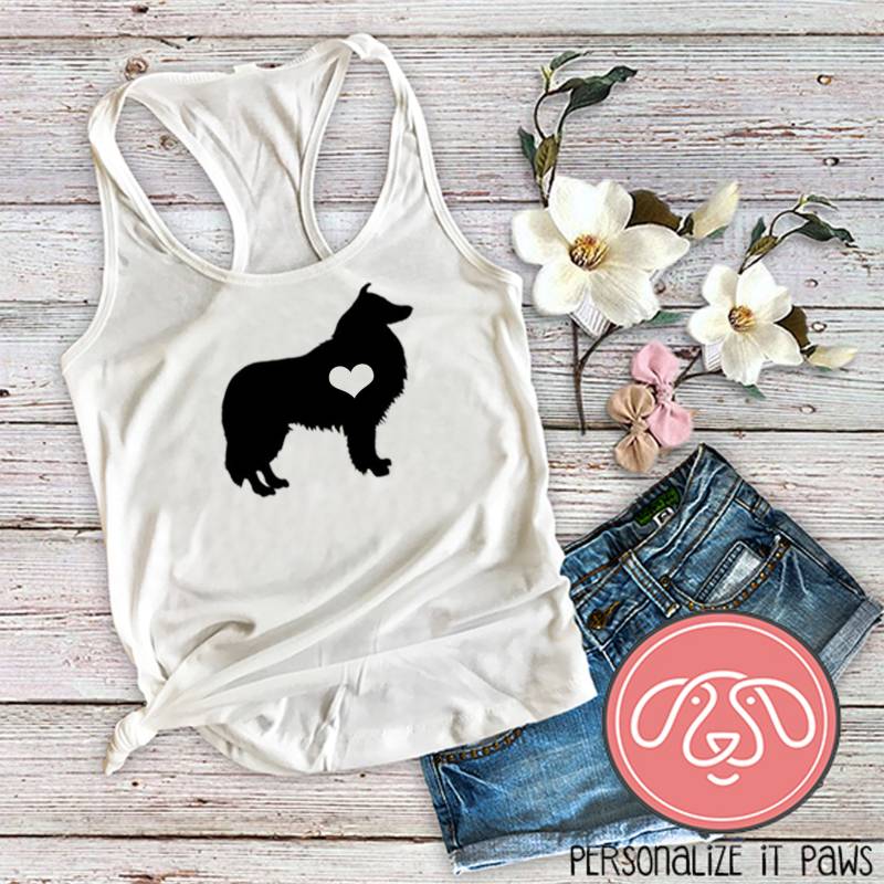 Collie Dog Mom Damen Tank Top von Personalizeitpaws